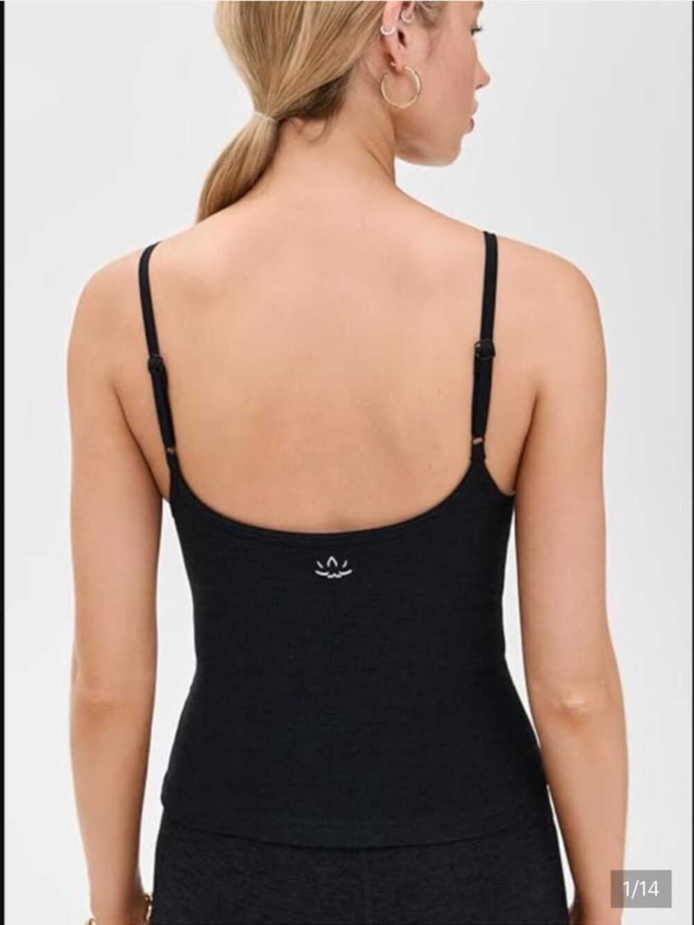 Beyond Yoga Black Slim Adjustable-Strap Camisole